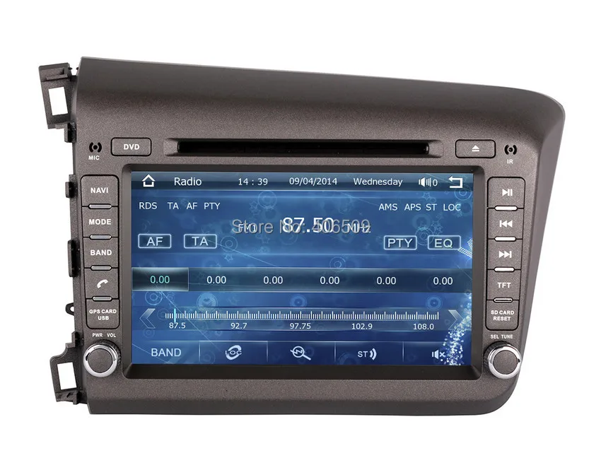 8 &quotголовное устройство автомобиля DVD плеер для Honda Civic левой стороны привода 2012