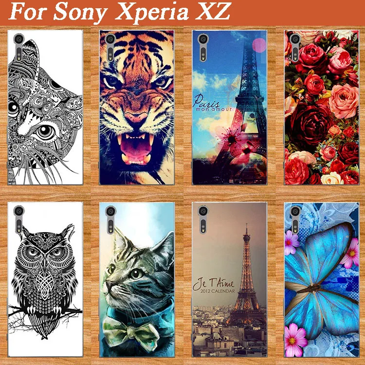 Модный 3D DIY цветной рисунок мягкий ТПУ чехол для Sony Xperia XZ Dual F8332 F8331 задняя крышка