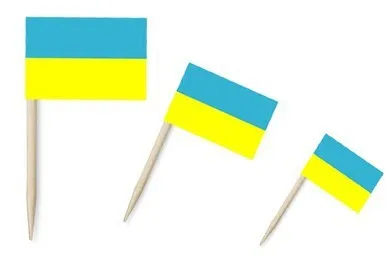 

Mini Ukraine Toothpick Flag 500 Pcs Paper Food Picks Cake Toothpicks Paper flags Cupcake Decoration Fruit Cocktail Sticks