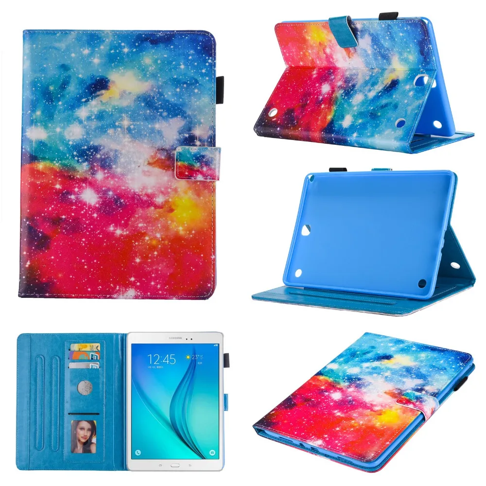 Чехол для Samsung Galaxy Tab A 9 7 T555 T550 T551 T555C P550 P555 + пленка ручка|Чехлы планшетов и