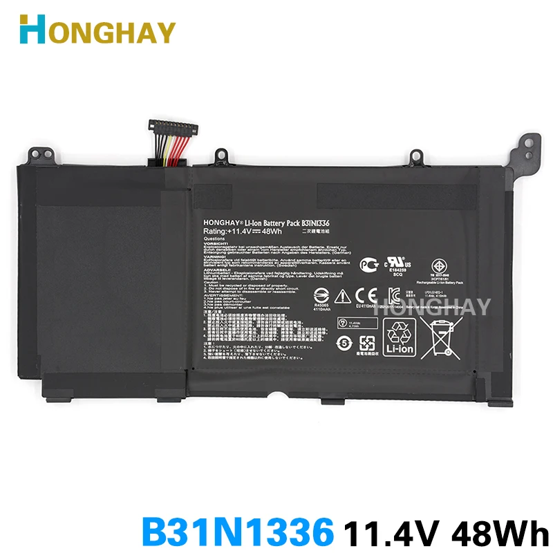 Аккумулятор Honghay B31N1336 для ноутбука ASUS VivoBook аккумулятор S551L S551LB S551LA R553L R553LN R553LF K551L