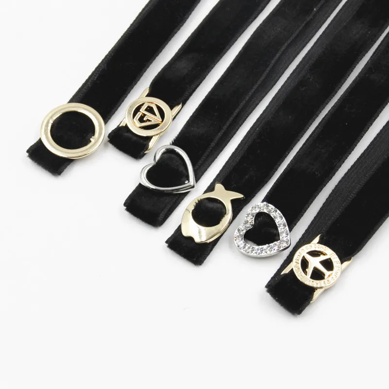 Новый Простой Панк Пряжка Chocker Бархат Ожерелья Круглой Трубе любовь Готический