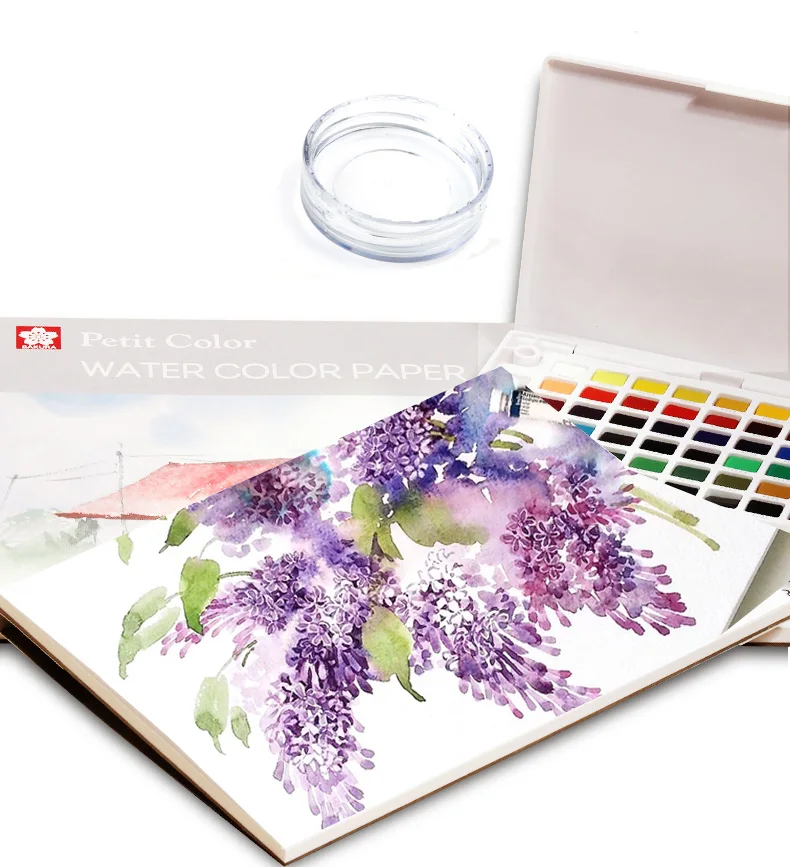 Sakura водная цветная бумага Petit color Профессиональный рисунок бумага эскиз влажная Подушка техника переработка