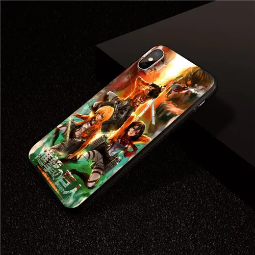 7514 Атака на Титанов аниме крыло черный чехол для телефона для iphone 7Plus 10 8 7 6S 6 Plus X SE 5 5S чехол оболочка XS XR XSMAX - Цвет: 7514