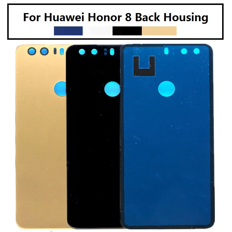honor 8 Rear Battery Cover Housing For Huawei Honor Back Glass Door With Adhesive Sticker Replacement Parts | Мобильные телефоны и