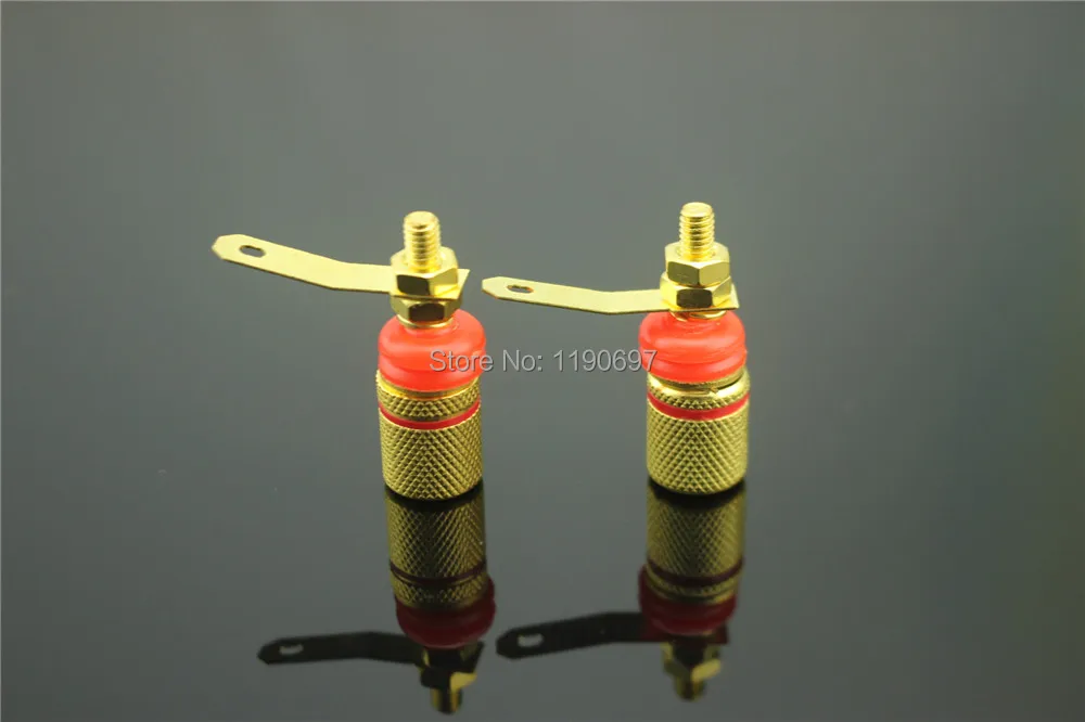 Удлиненная Колонка Банановая розетка с прозрачным кристаллическим медным