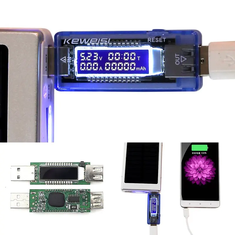 USB тестер аккумулятора вольтметр внешний аккумулятор диагностический