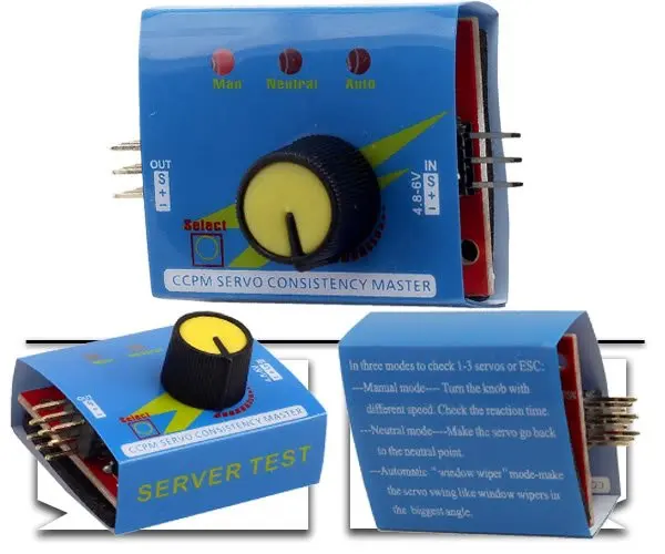 50 шт. оригинальный синий CCPM Servo consistence Master/Servo Автоматический Тестер ESC оптовая
