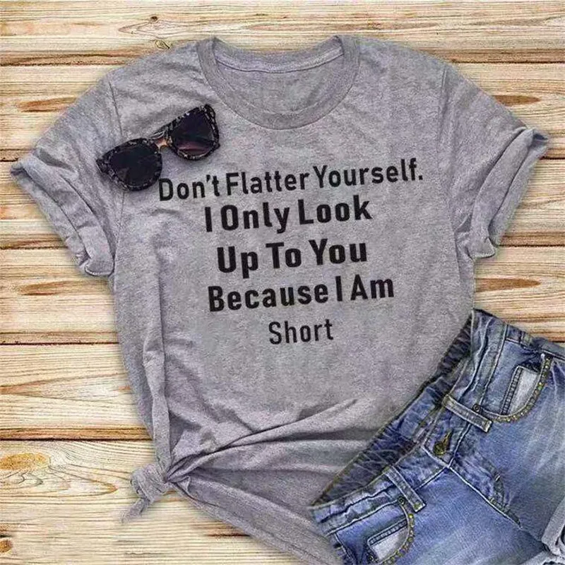 Новая летняя модная женская футболка с английским буквенным принтом тонкая