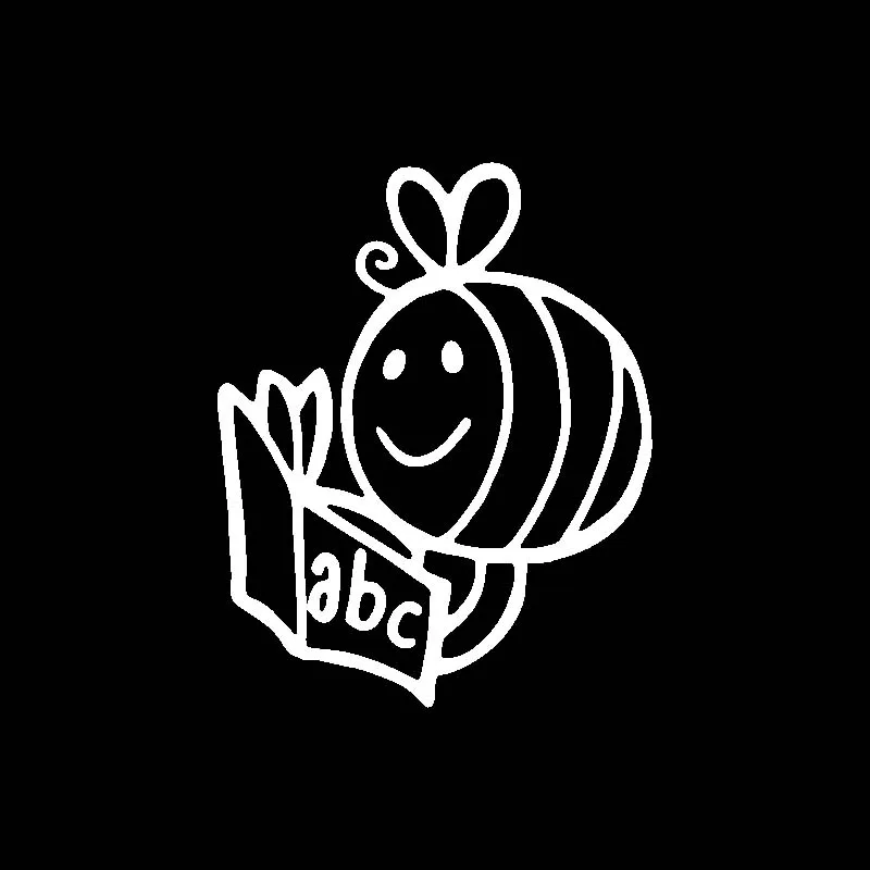 YJZT 11 9 см * 14 8 ослепительный минималистичный мультфильм мед пчела с книжкой