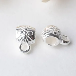 Соединитель из серебряных бусин с замкнутым соединительным кольцом, подвески из бусин rondel для ожерелья