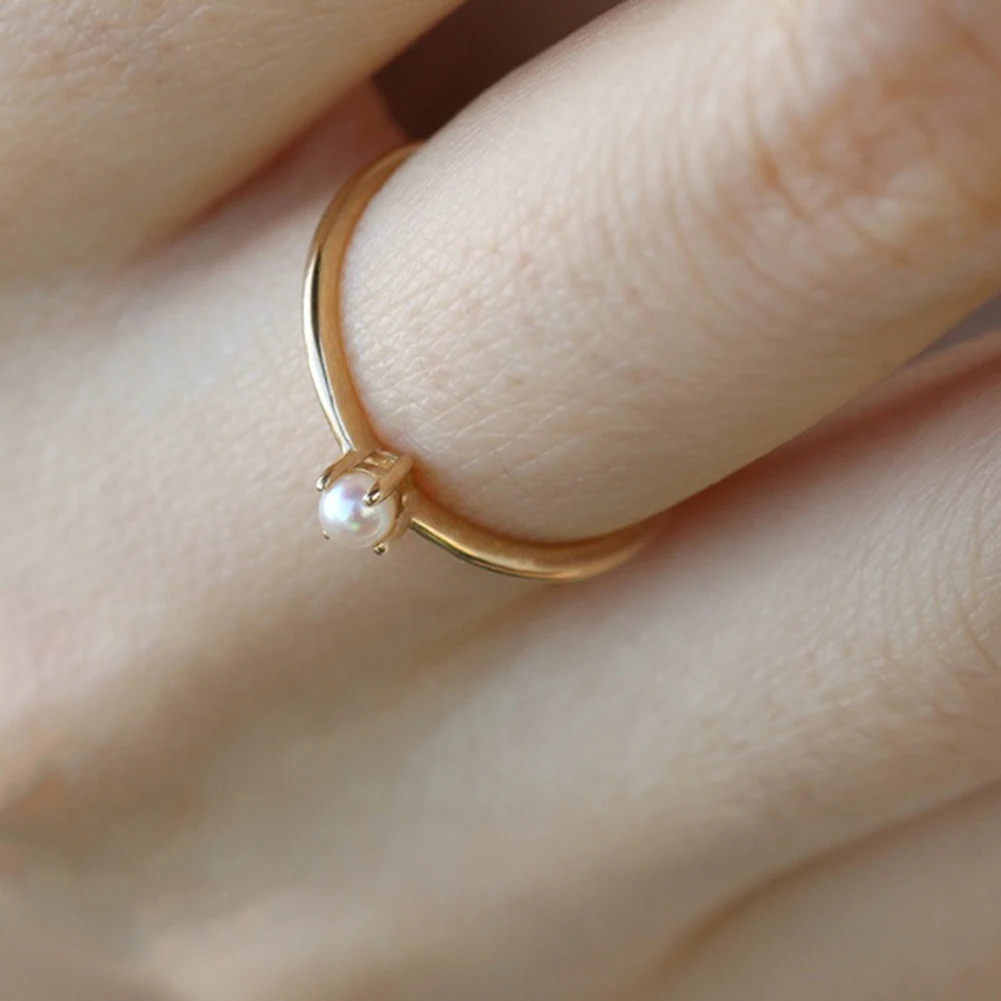 Elegant Faux Pearl Inlaid Finger Ring Women Party Banquet Charm Jewelry Gift New | Украшения и аксессуары