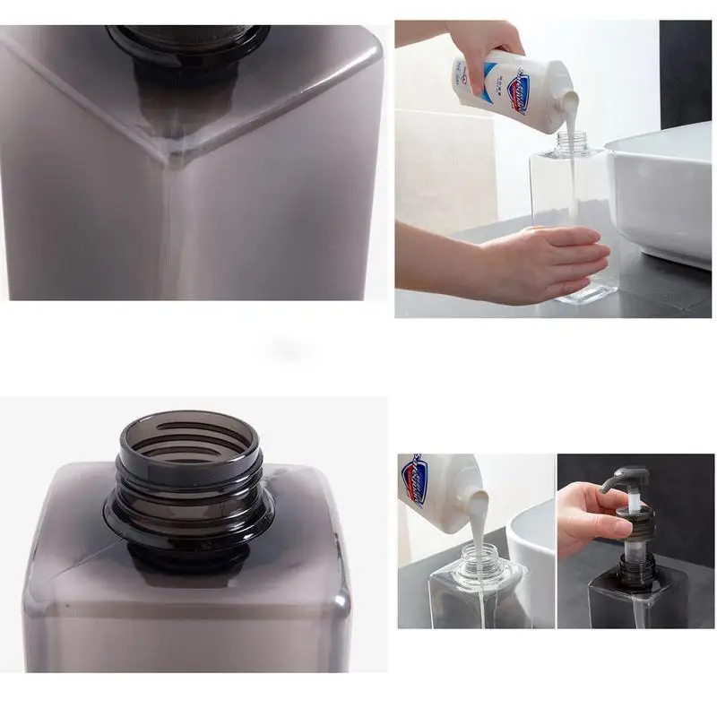 600ML портативный диспенсер для мыла Пресс Тип Разделение бутылка черный белый