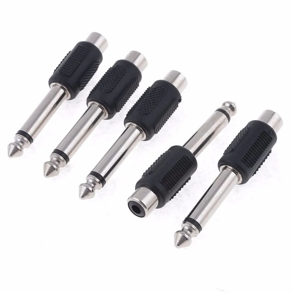 

8pcs 6.35mm (1/4 Inch) Mono Plug to RCA Jack Adaptor connector