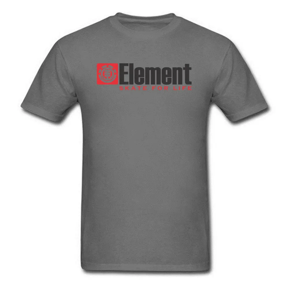 Dark Gray Ele, Мужская футболка, Мужская футболка для скейтера, Ele, Мужская футболка для скейта на всю жизнь, Топы И Футболки с простым буквенным принтом, футболка на заказ, хлопковая белая одежда размера плюс - Цвет: Dark Gray
