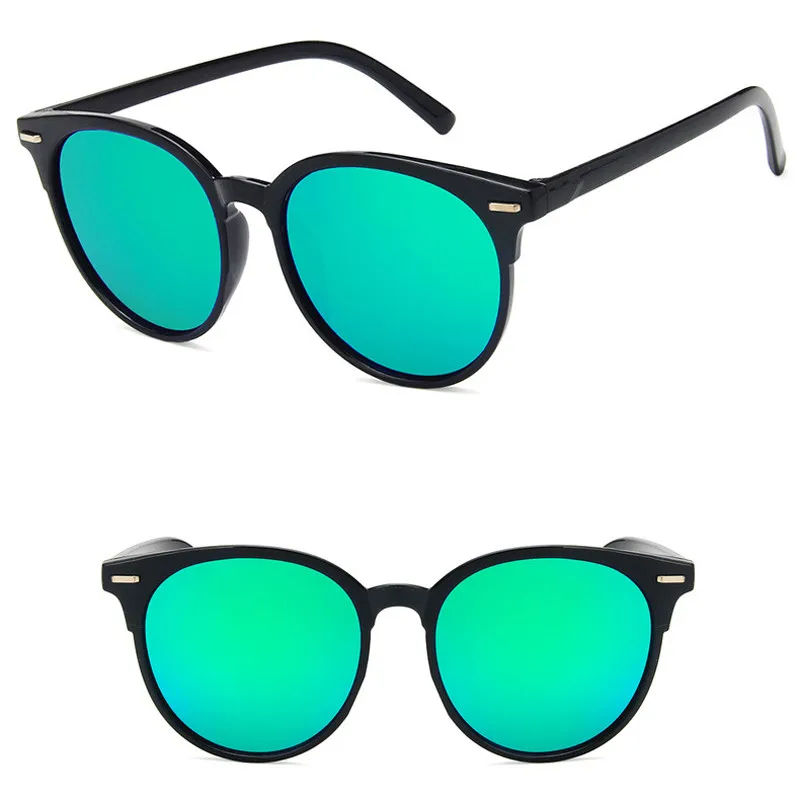 2018 модные зеркальные солнцезащитные очки в оправе из поликарбоната для женщин и