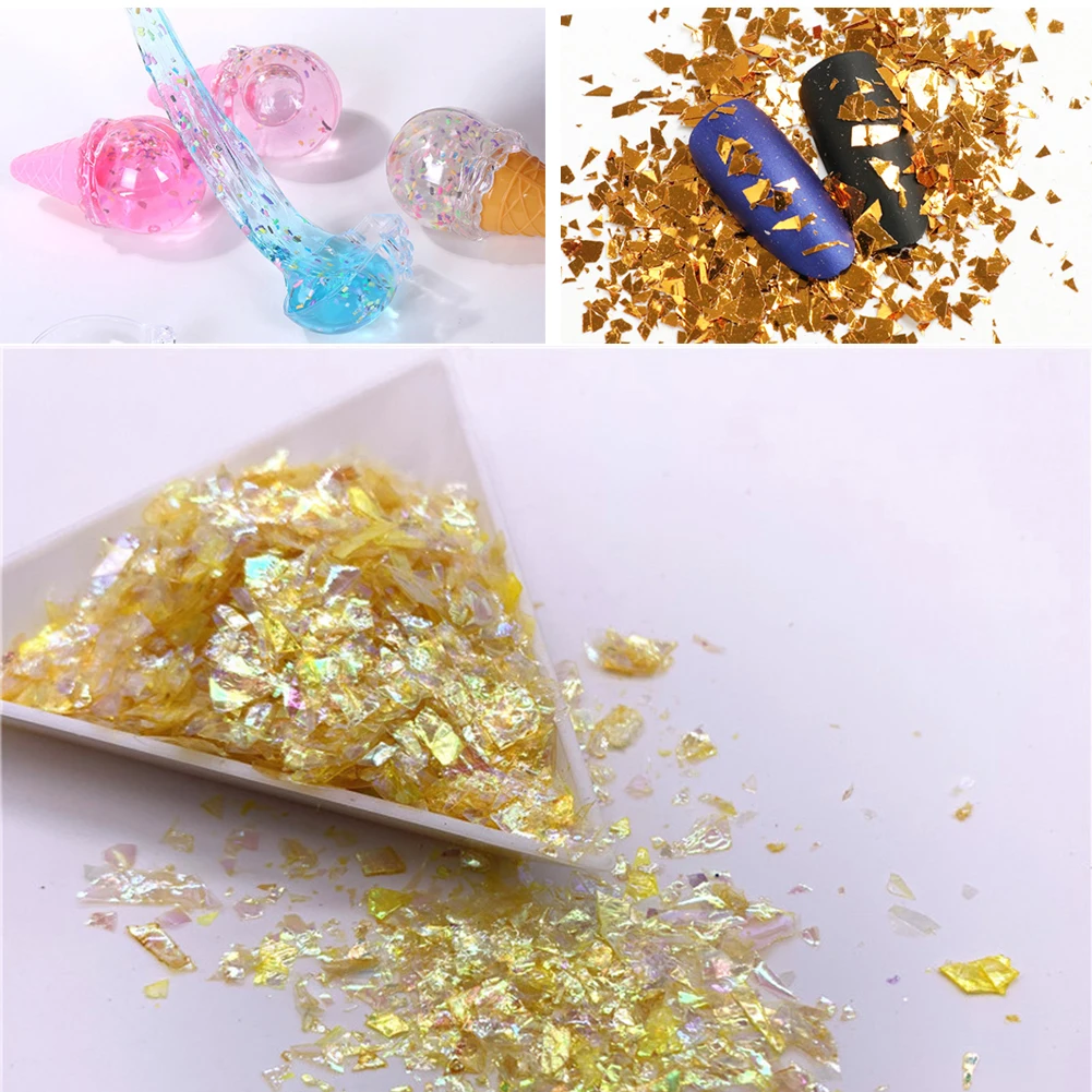 Цветная оболочка с сахаром 20 г разбитые детали материал мигающим мусором УФ