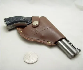 Hot ! Metal GUN Torch Lighter GAS Gun Shape With Leather Case Cigarette Lighter&amp | Дом и сад