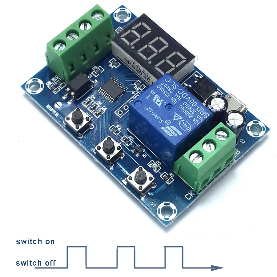 1s-999 minutes programmable timer signal trigger 5 trigger modes output switch can control 3V-220V instruments
1s-999 minutes programmable timer signal trigger 5 trigger modes output switch can control 3V-220V instruments