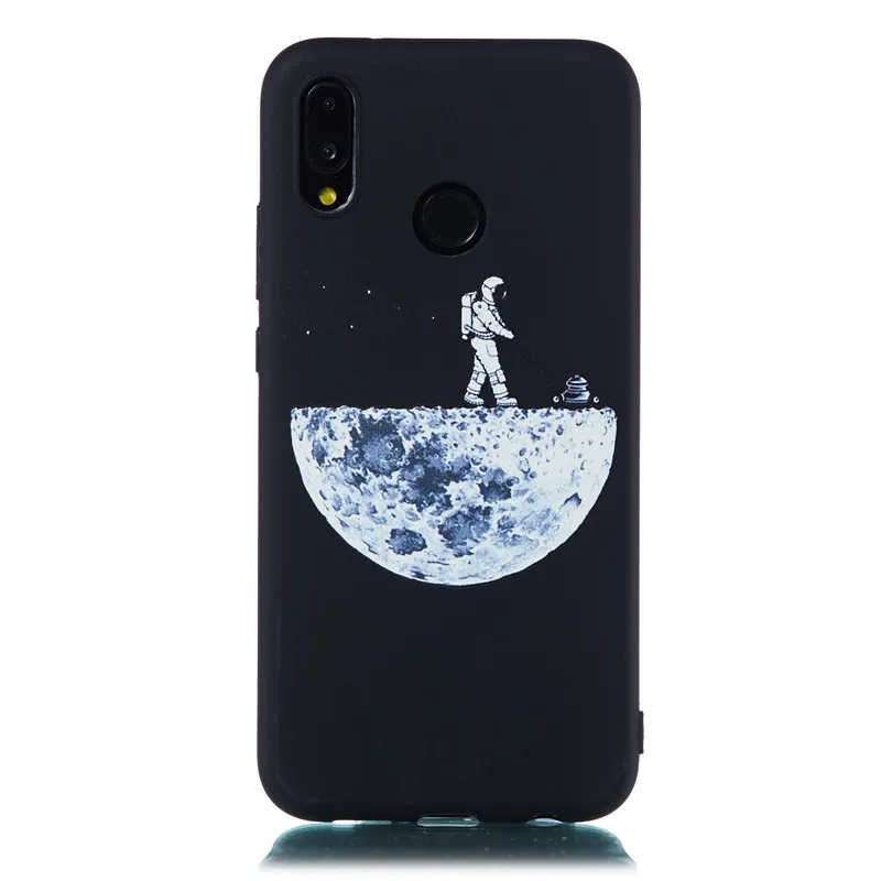 B Чехол для huawei P20 Lite с космонавтом, чехол для huawei P20 Lite, чехол P 20 Pro P20Lite P20Pro, мягкий чехол из ТПУ с изображением космонавта Луны планеты - Цвет: B
