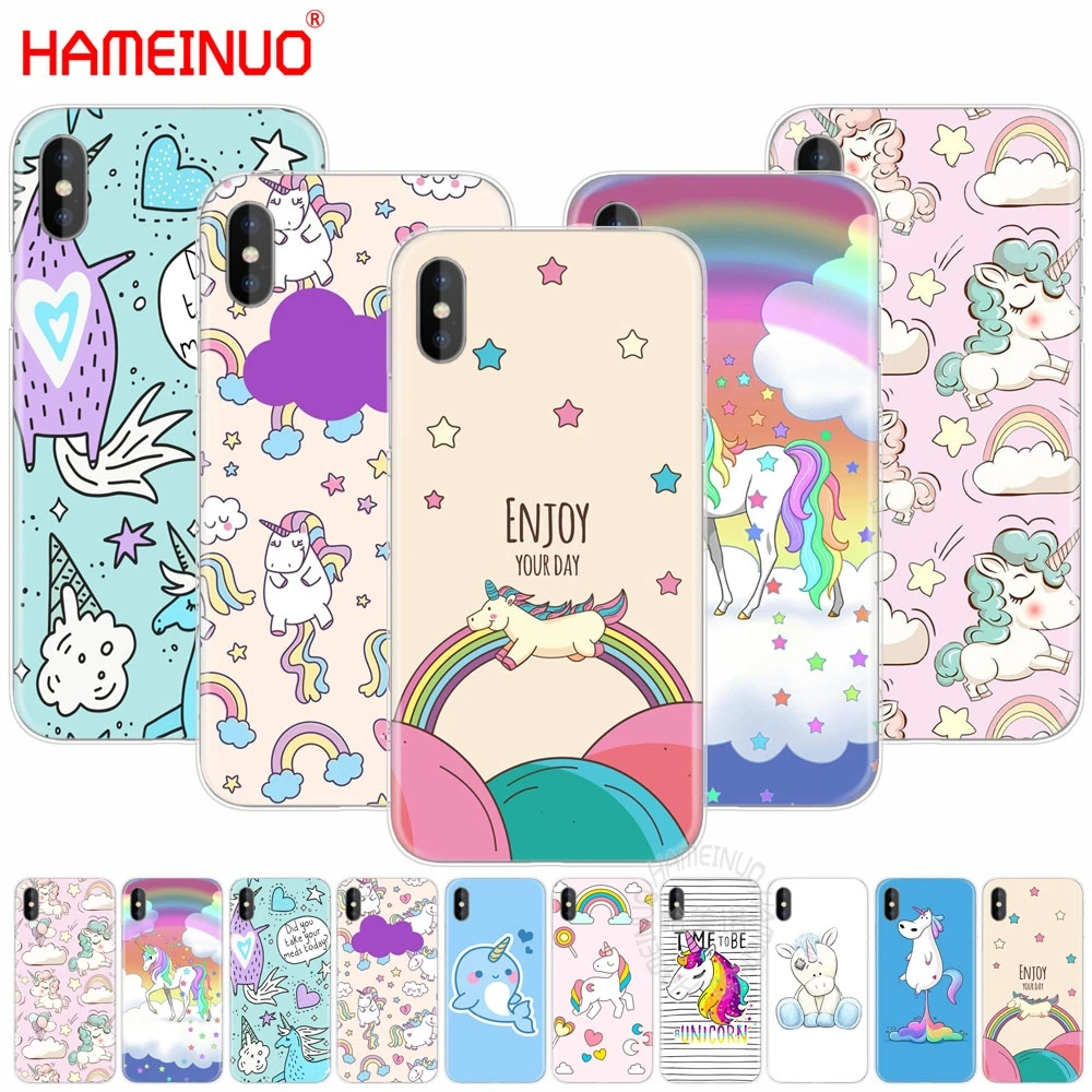 HAMEINUO единорог на радуге джетпак чехол для мобильного телефона iphone X 8 7 6 4