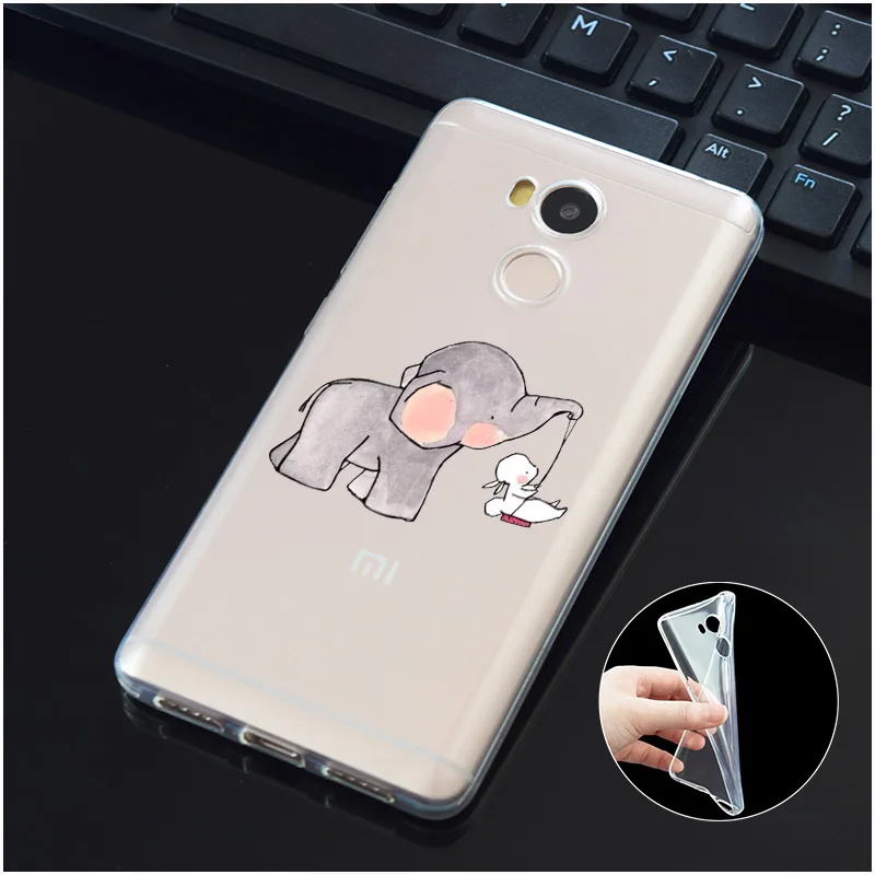 DREAMFOX L572 милый слон Мягкий ТПУ силиконовый чехол для Xiaomi Redmi Note 3 4 5 Plus 3S 4A 4X 5A Pro Global |