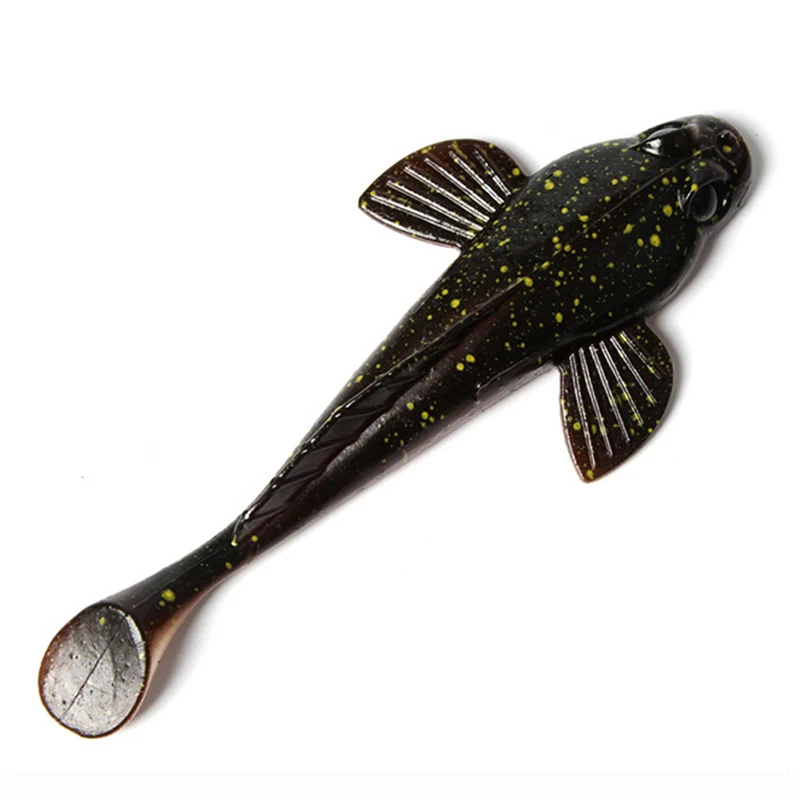 17 г 12 5 см Т хвост рыболовные приманки мягкие весла Grouper Моделирование 3D глаза