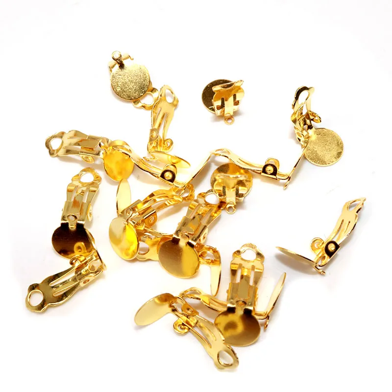 Круглые зажимы для сережек плоские принадлежности самостоятельного