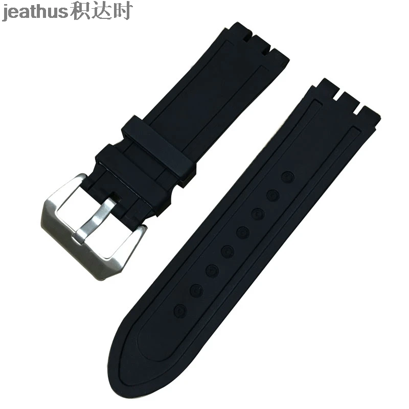 Jeathus ремешок для часов Замена для swatch YOS440 413 424 456 451 мягкий силиконовый резиновый ремешок YOS 23 мм ремешок для часов 23*26 мм браслет