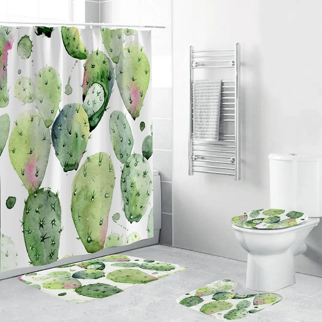 4 шт./компл. пасторальный свежий стиль цветочный принт набор для ванны