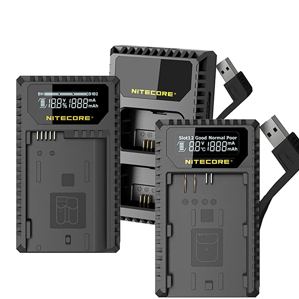 Nitecore путешествия Камера Зарядное устройство USN1 для sony NP-FW50.UNK1 для Nikon EN-EL14 EN-EL14a EN-EL15. UCN1 для Canon EOS LP-E6