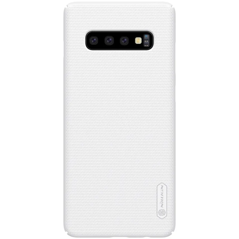 Белый 10 шт./лот NILLKIN Супер Матовый щит Матовый ПК Жесткий Чехол для samsung Galaxy S10 чехол - Цвет: Белый