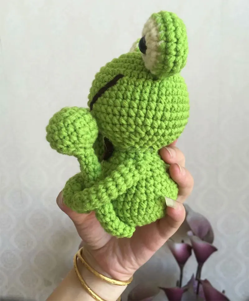 30*12 см Успокаивающая кукла большой глаз игрушечная лягушка крючком Amigurumi из