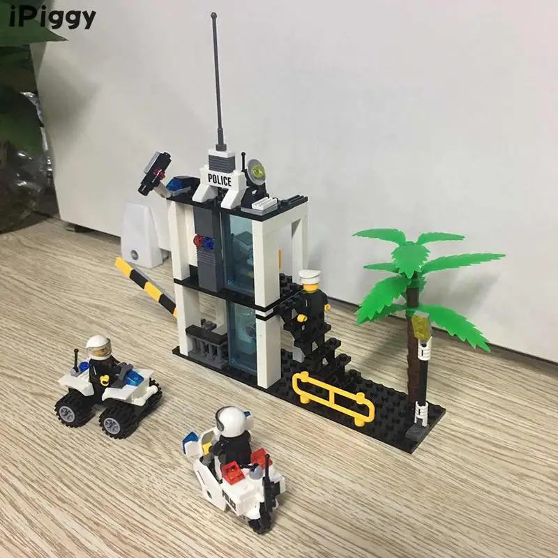 DIY полицейский командный центр обучающий строительный Блоки совместимые Legos