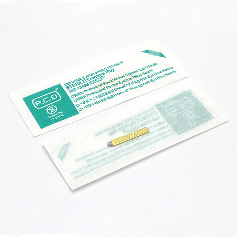 

500 pcs PCD 14 Pins Lamina Nano Blade Premium 14 Hard 0.25mm Permanent Makeup Microblading Needle For Tobori Pen