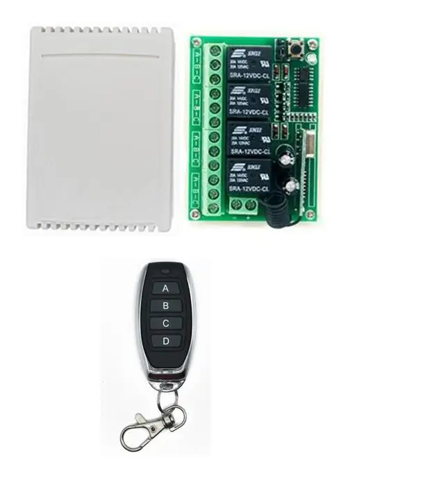 433 mhz DC 12V 4CH Radio Controller RF Wireless Relay Remote Control Switch 315MHZ 433MHZ Transmitter Receiver lamp window | Электроника
