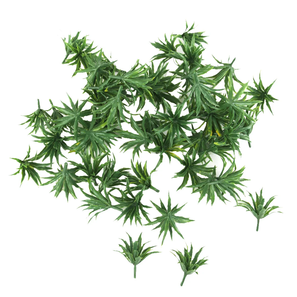 50 шт. пластиковые мини модели зеленые кустарники буст железная дорога парк