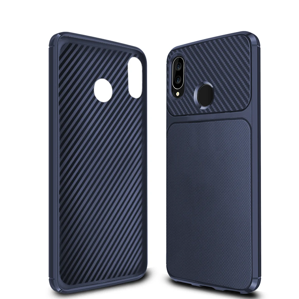 Case For Huawei P20 Lite TPU Carbon Fiber Full Soft Protective Pro Nova 3E Honor 10 Cover Luxury Armor Phone Cases |