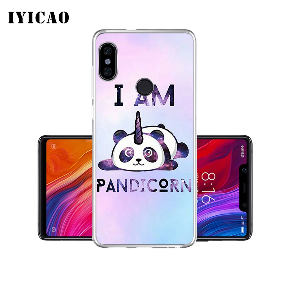 IYICAO Забавный мультяшный панда Мягкий силиконовый чехол для телефона Xiaomi Mi 9 8 SE 6 A1
