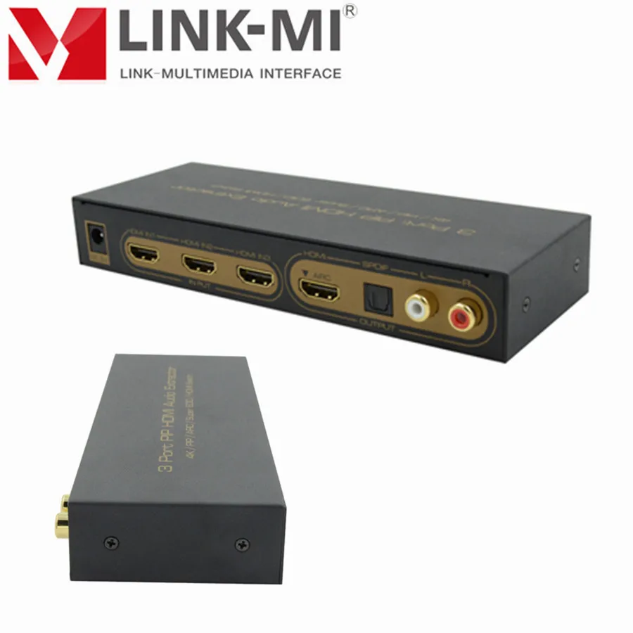 LINK MI SW301 Audio HDMI переключатель с пультом дистанционного управления 3x1 ARC EDID SPDIF