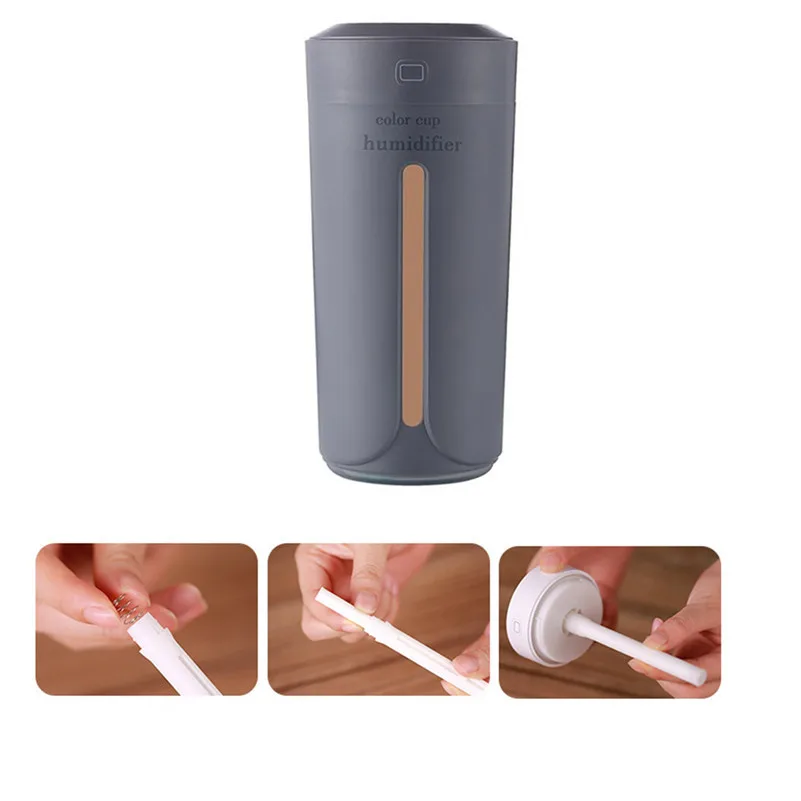 230ml Mini Air Humidifier USB Ultrasonic Car Aroma Diffuser Electric Essential Oil Cup#101130 |