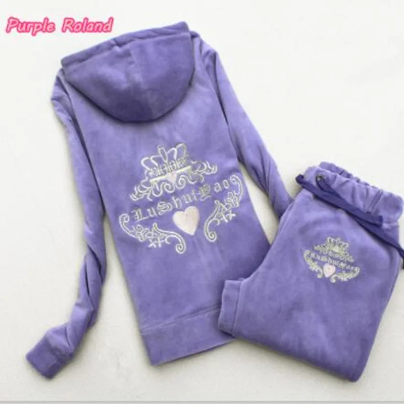 Женские брендовые бархатные спортивные костюмы 2019 года Велюровый костюм женский