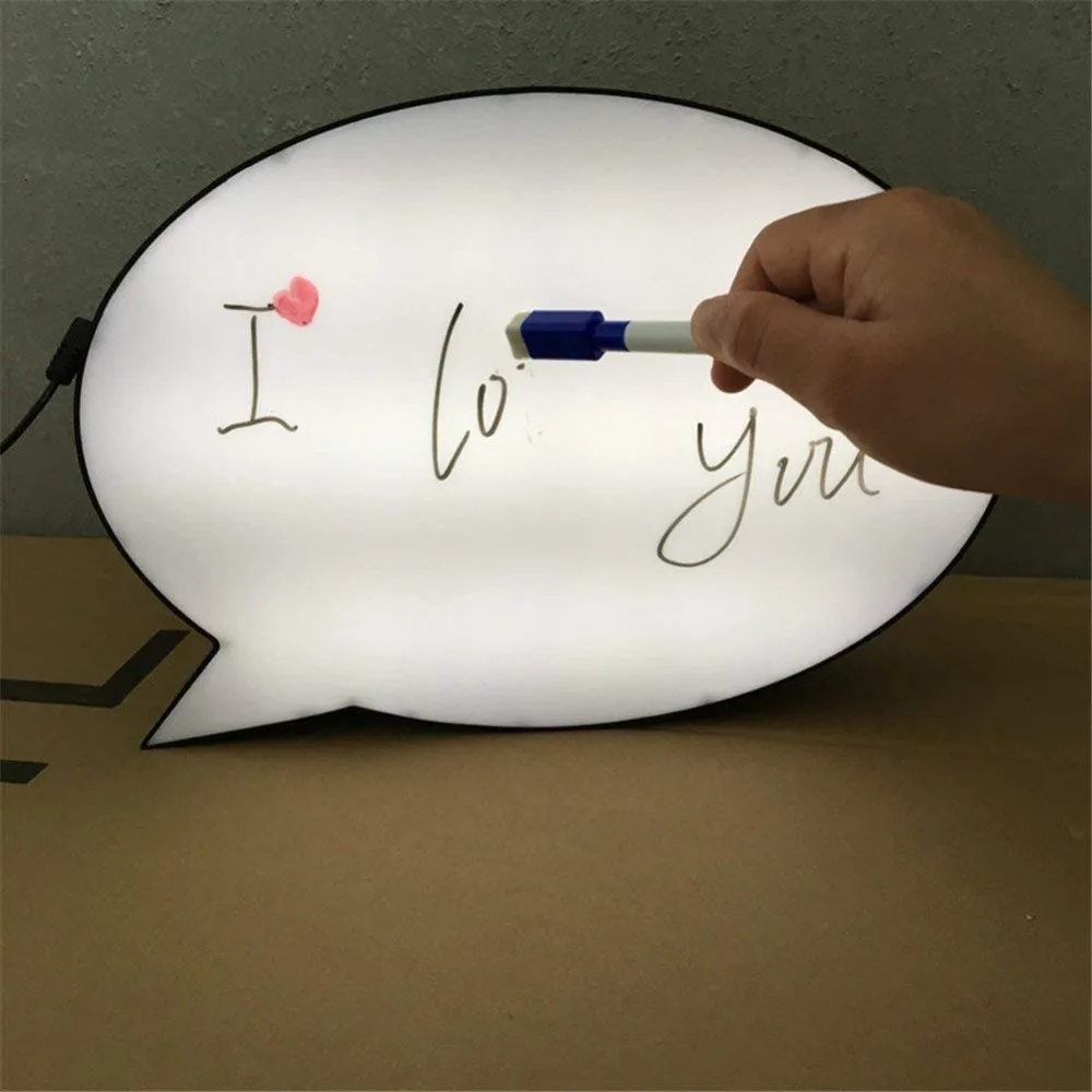 DIY светодиодный светильник для кинотеатра, рукописный светодиодный светильник, комбинированный Ночной светильник, настольная лампа DIY, светильник с питанием от аккумулятора и USB