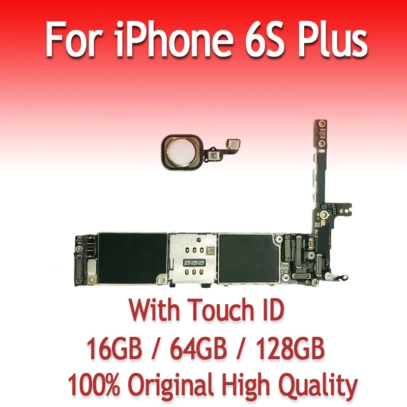 16 Гб 64 128 ГБ оригинальная материнская плата для iPhone 6S Plus с отпечатком пальца