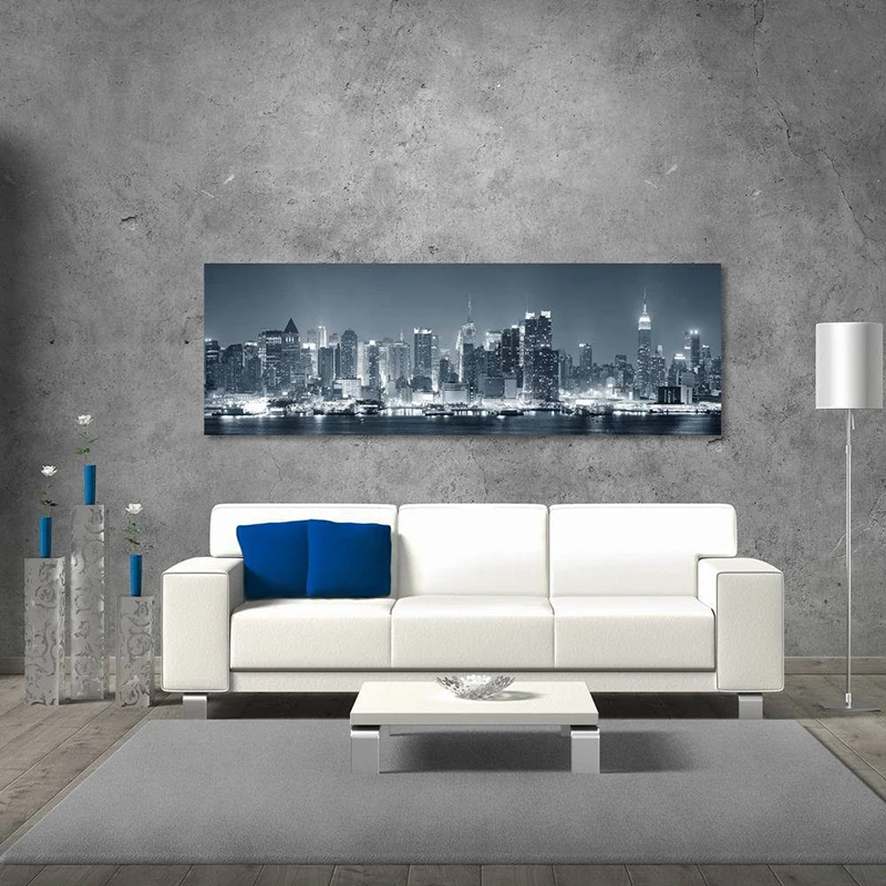 COSY MOMENT City Night Panorama холст художественный постер и картина современный настенное