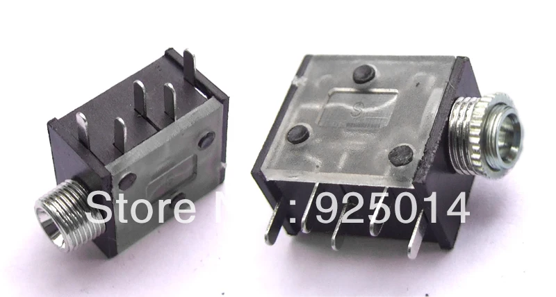 

200PCS/lot 5PIN 1/8" 3.5mm Jack Stereo Headphones Socket nut PCB Panel Mount Chassis from ruinor