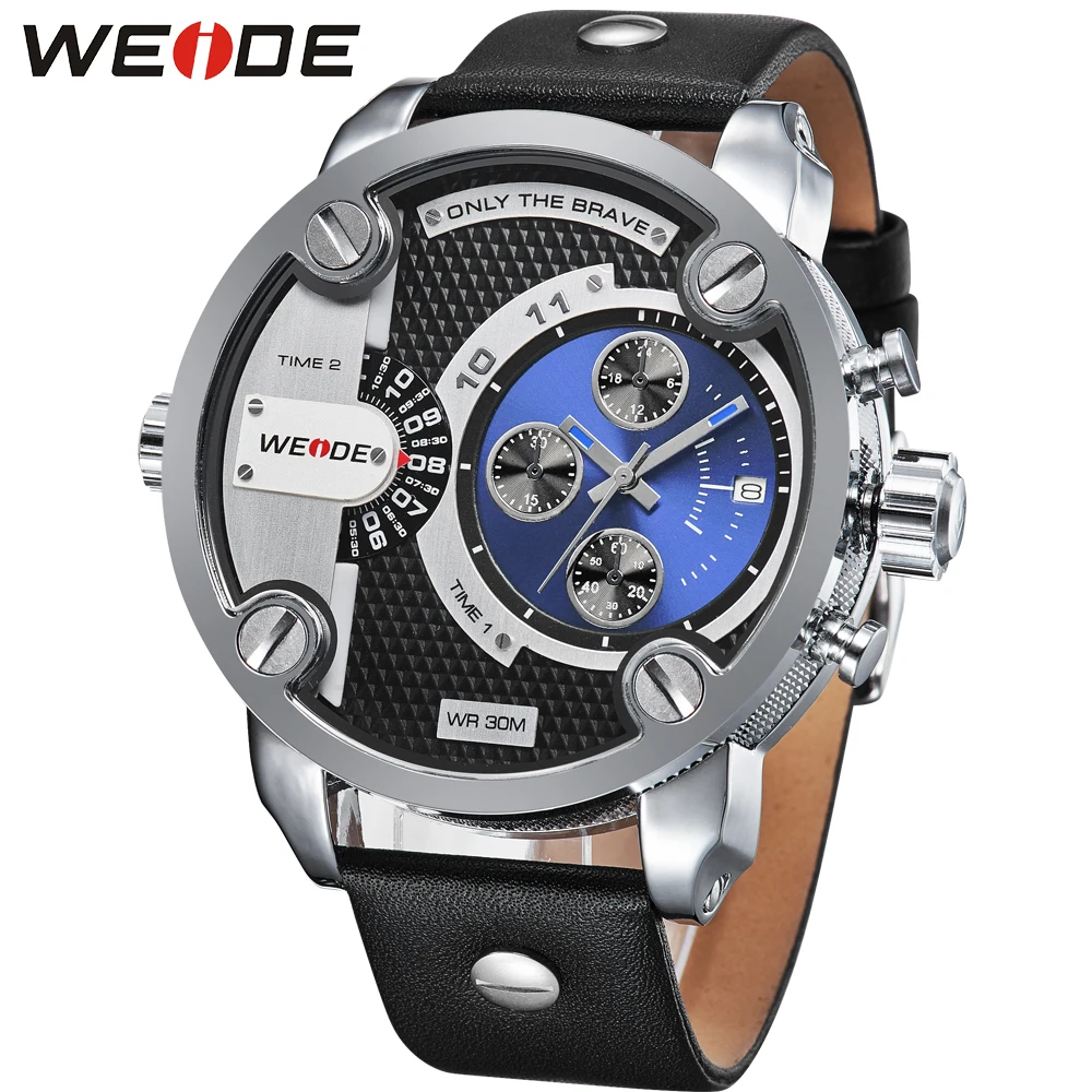 Бренд WEIDE многофункциональные мужские спортивные часы с двойным часовым поясом