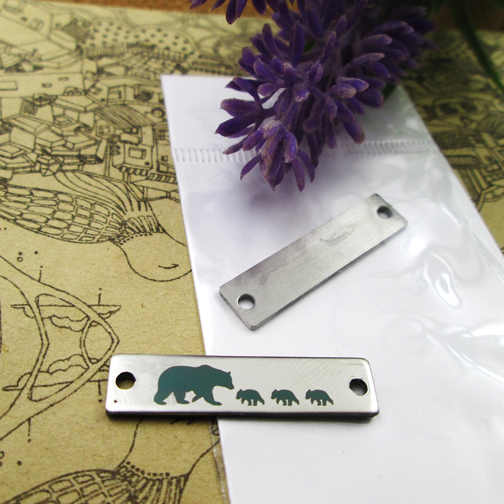 10 шт., подвески из нержавеющей стали для ожерелья, 30 х7 мм