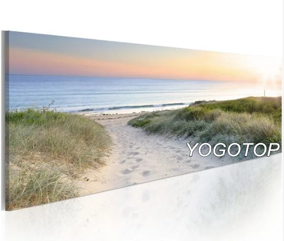 Yogotop большой 5D Diy Алмазная вышивка песчаный пляж морской 5D алмазная вышивка полная квадратная дрель Настенная картина с ландшафтом QA646 - Цвет: Цвет: желтый