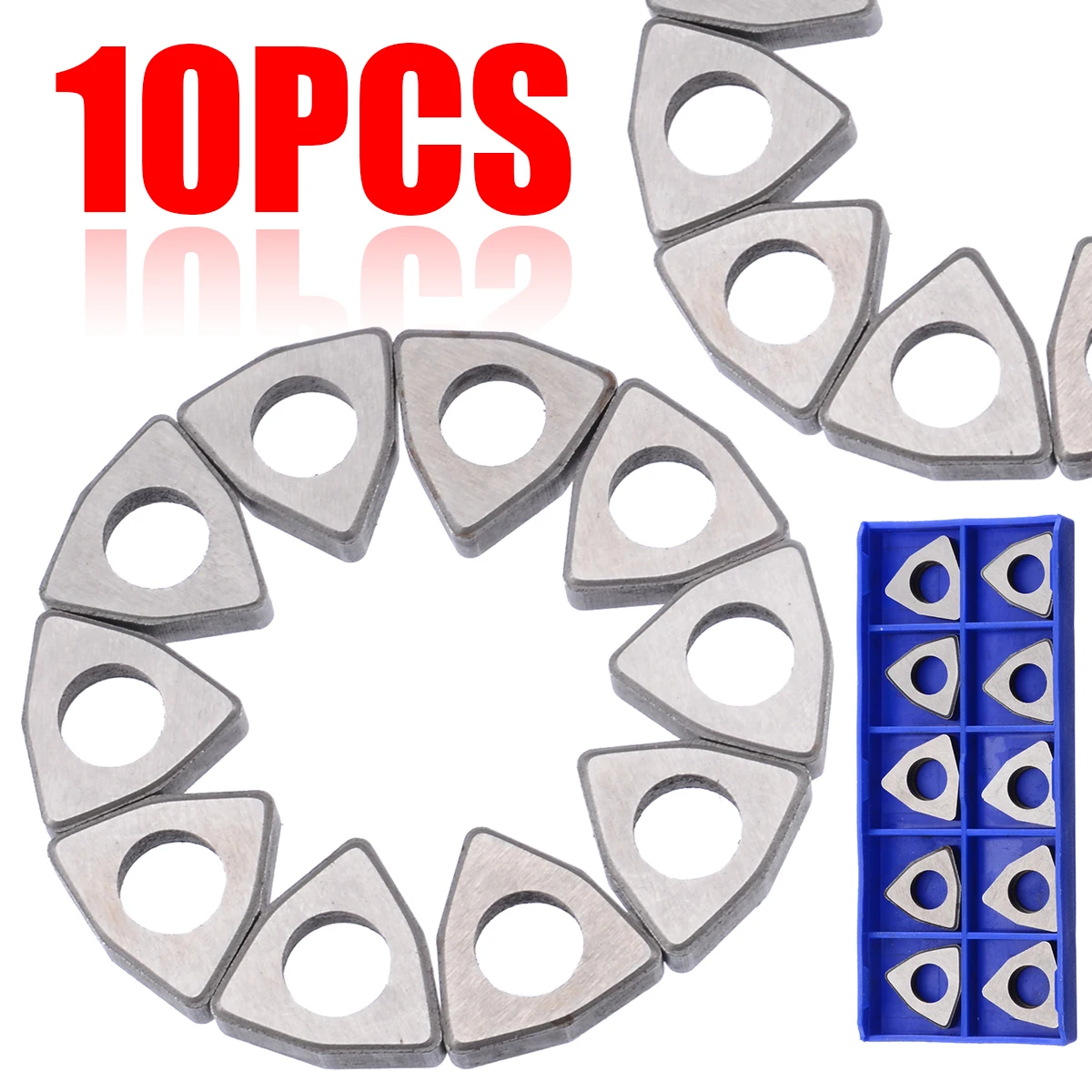 

10pcs/Box MW0804 Carbide Shim Trigon for WNMG0804 Inserts CNC Turning Tool Holder Boring Bar